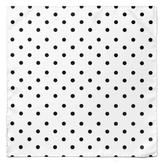 White with Black Polka Dot Silk Pocket Square